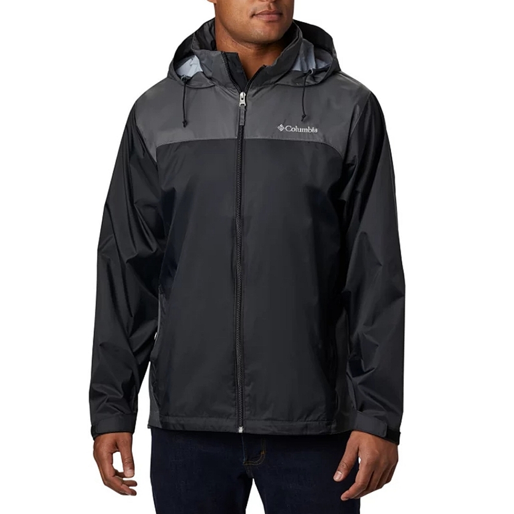 Columbia Men's Glennaker Lake Rain Jacket NWT Black Grill Grey Small Hoodie